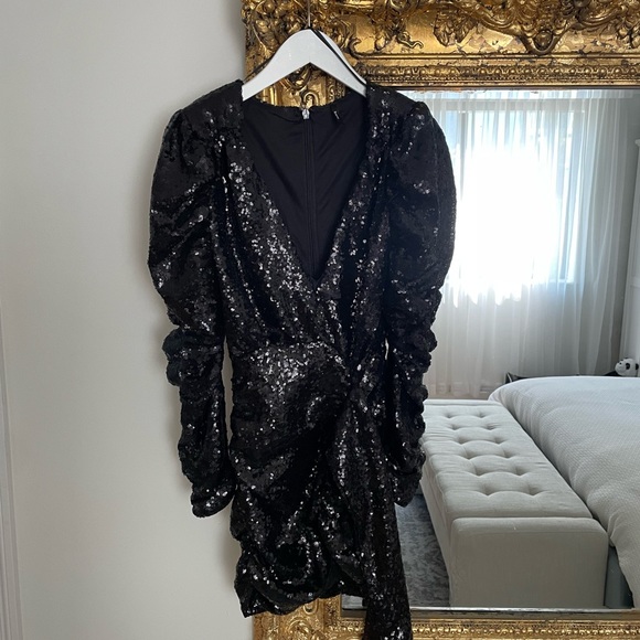 Sequin Long Sleeve Dress - Picture 3 of 6
